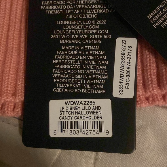 Loungefly Disney Lilo and Stitch Halloween Card Holder NWT - Picture 8 of 8